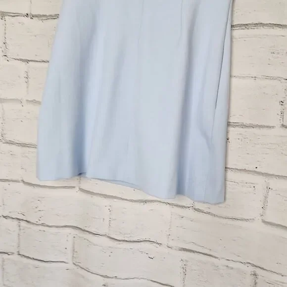 Aritzia Babaton Womens Dew Blue Satin Spectre Mini Fit and Flare Dress Size 2 - Picture 7 of 10